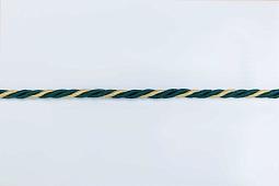 Шнур зелёный с золотом